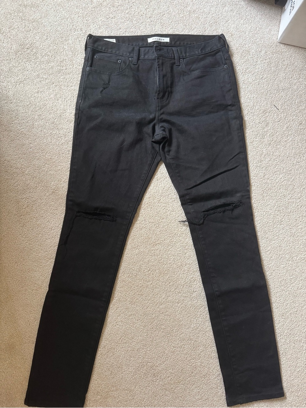 PacSun Men's Black Skinny Ripped Jeans